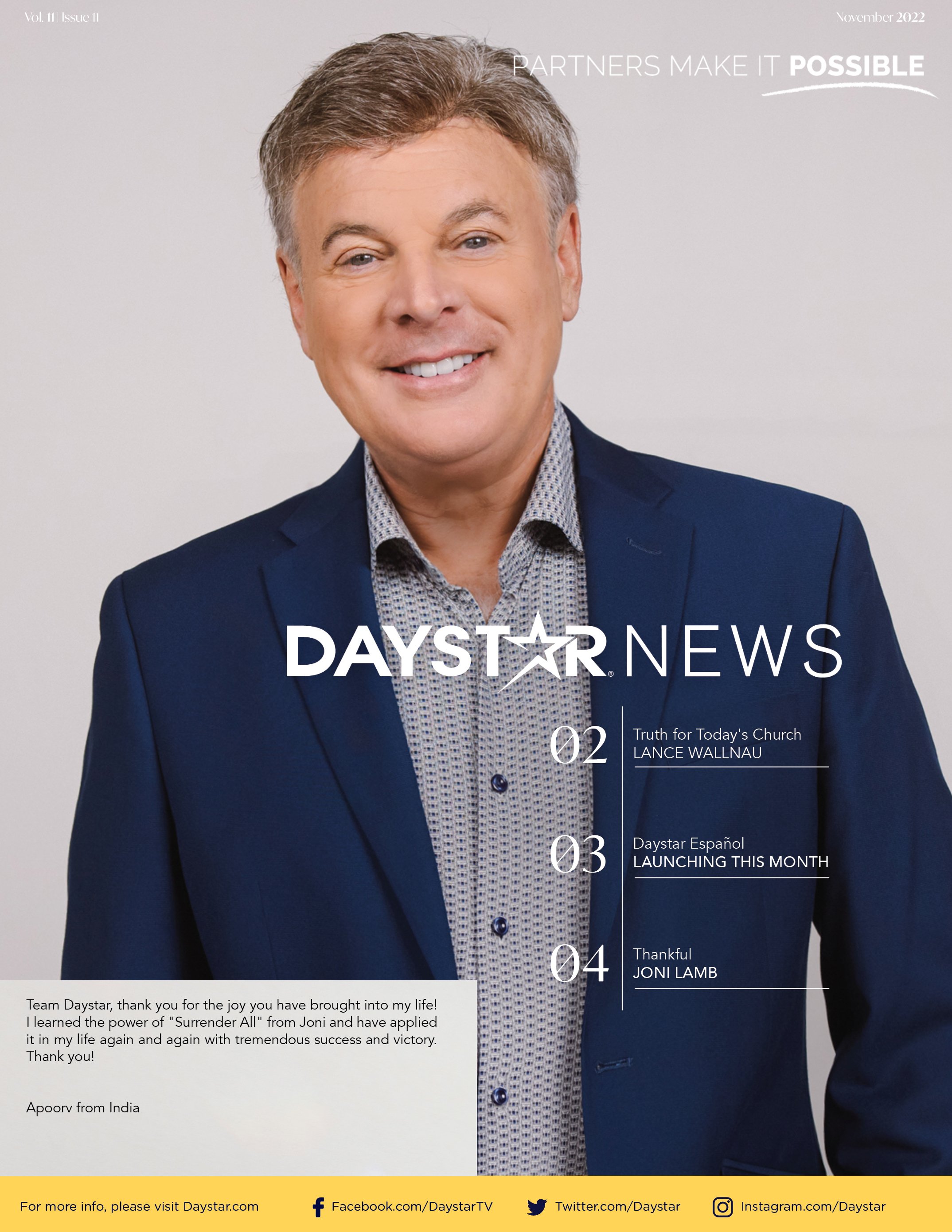 Daystar-Television-Network-Newsletter-2022-November-Cover