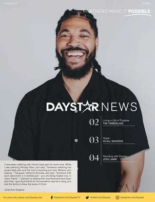 Daystar-Television-Network-Newsletter-Pledge-Forms-2022-July-Cover